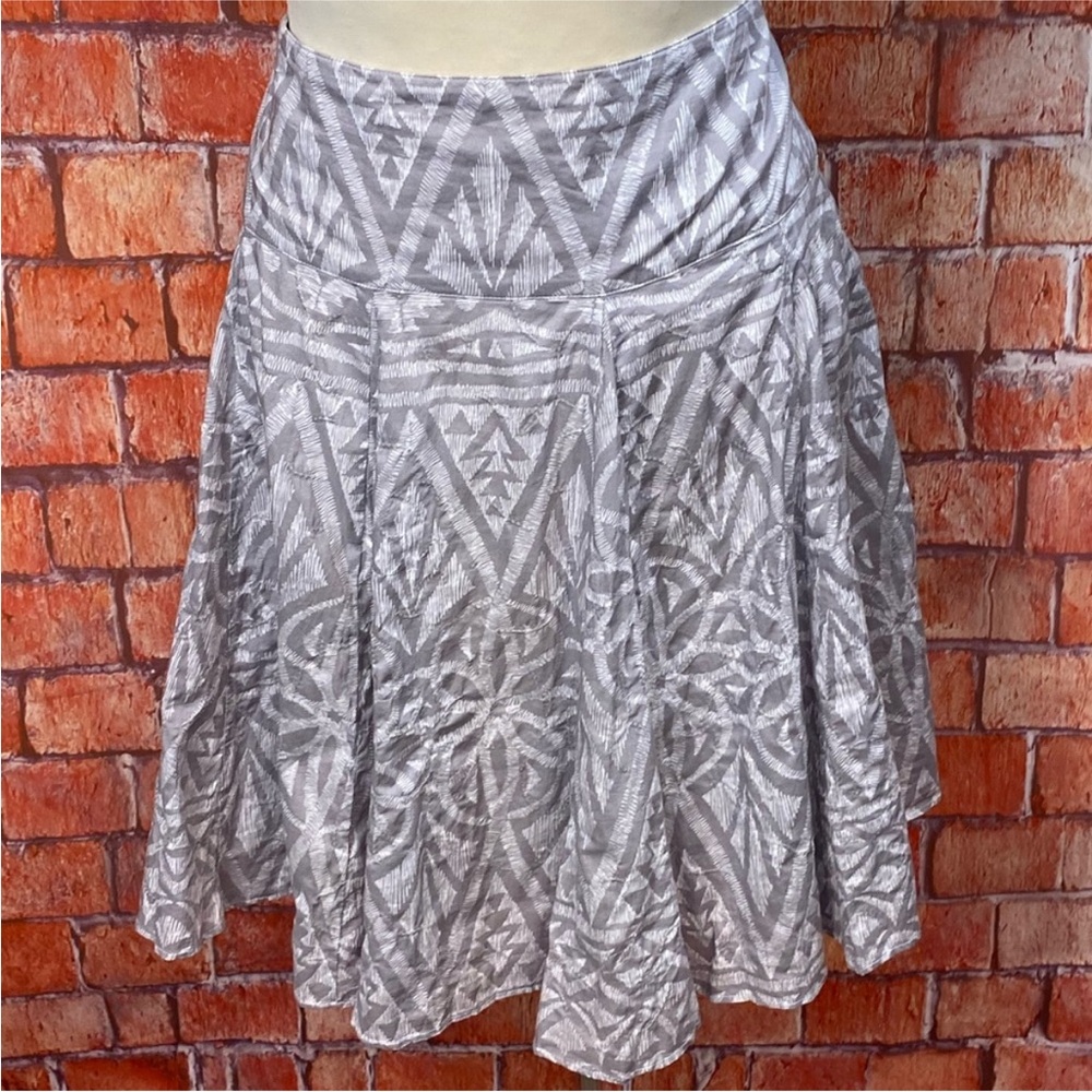 INC International Concepts‎ Elegant Gray Geometric Patterned Skirt